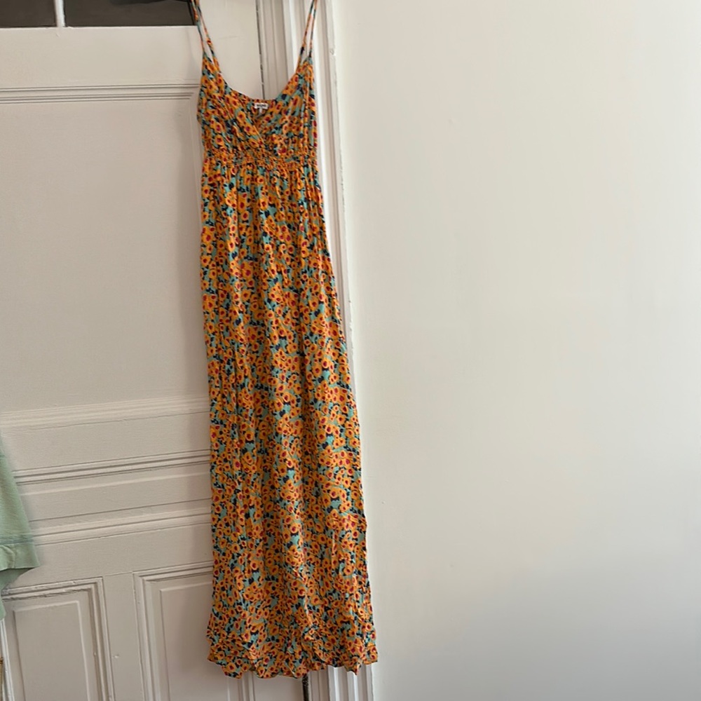 Splendid summer flowy long floral sundress